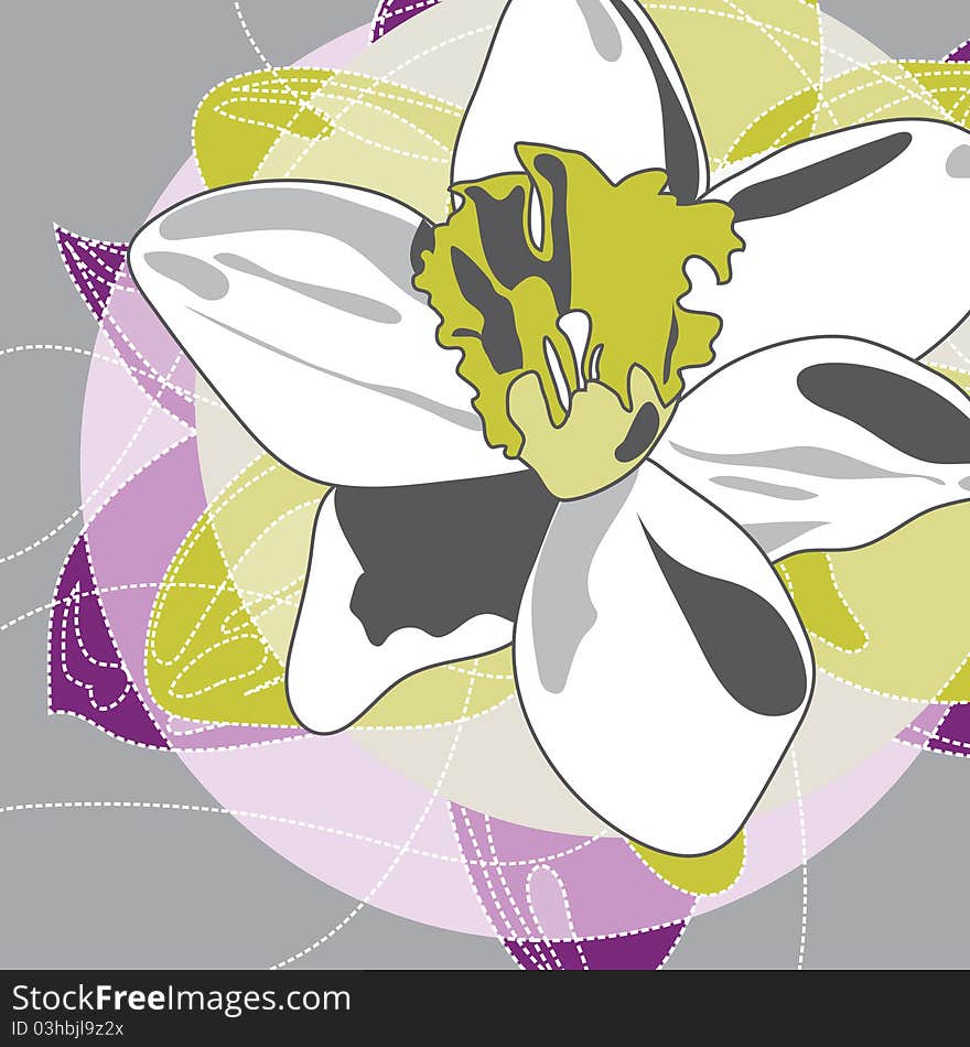 Vector modern stylized floral background