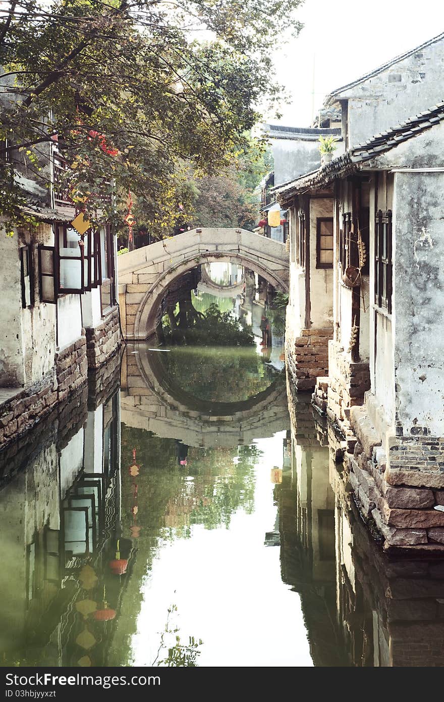 Traditional Chinese old street in wu yuan. Traditional Chinese old street in wu yuan.