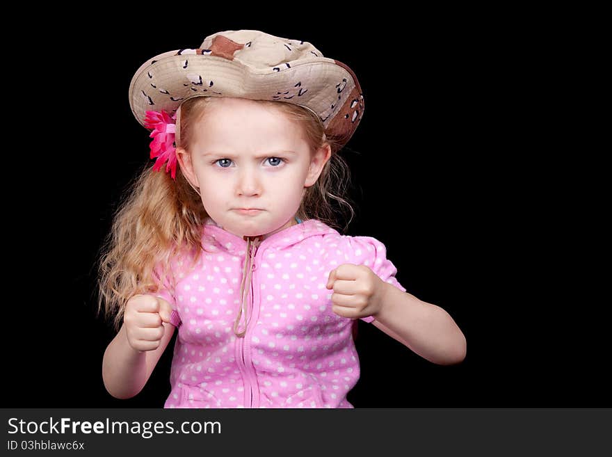 An amazing image of an adorable girl wearing a hat. An amazing image of an adorable girl wearing a hat.