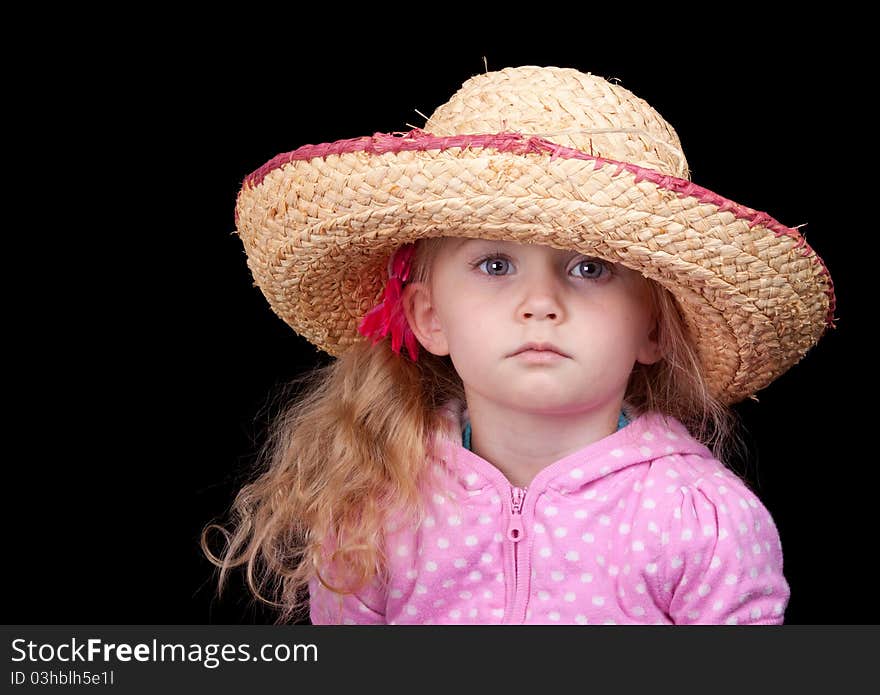 An amazing image of an adorable girl wearing a hat. An amazing image of an adorable girl wearing a hat.