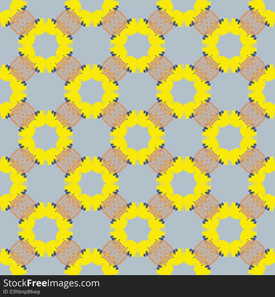 Seamless retro yellow and gray background pattern. Seamless retro yellow and gray background pattern