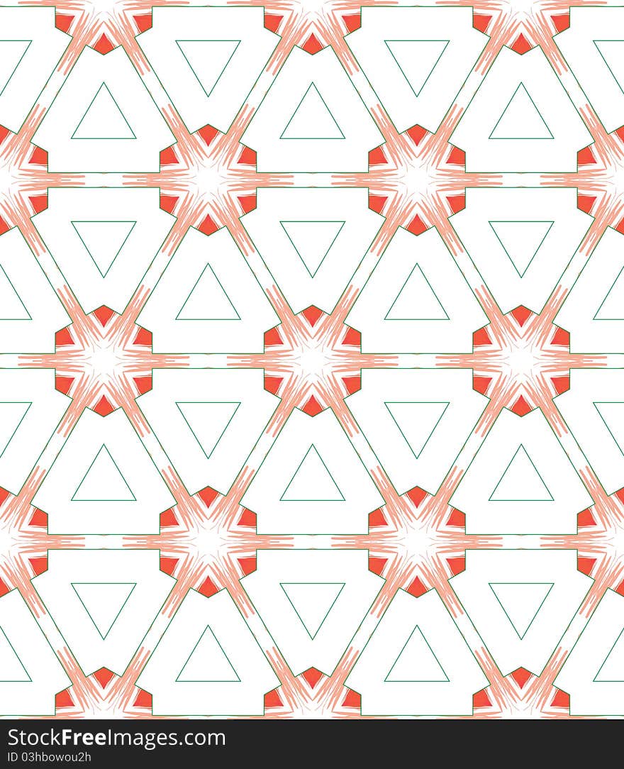 Red green white triangle pattern