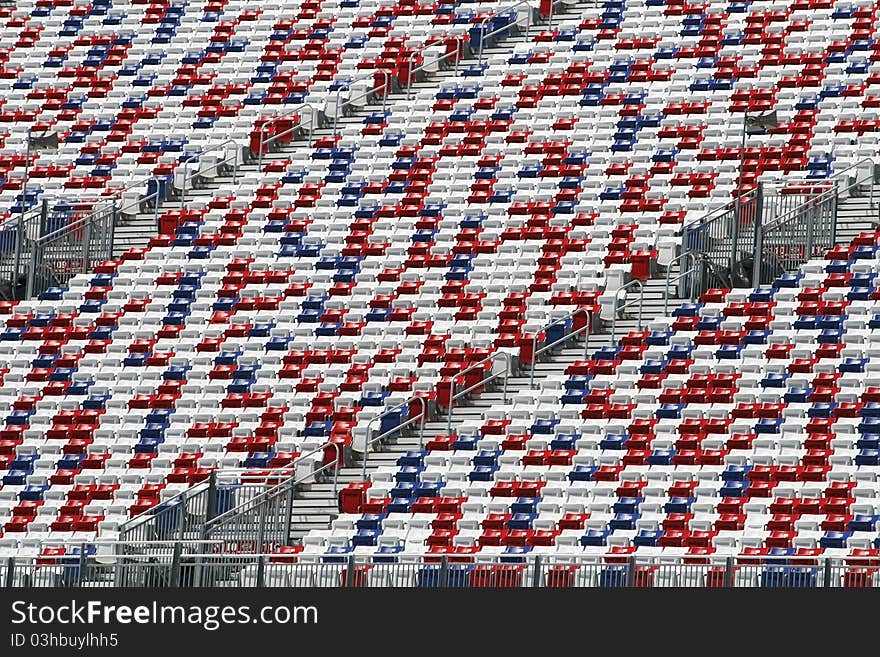 Empty race stadium in summer. Empty race stadium in summer