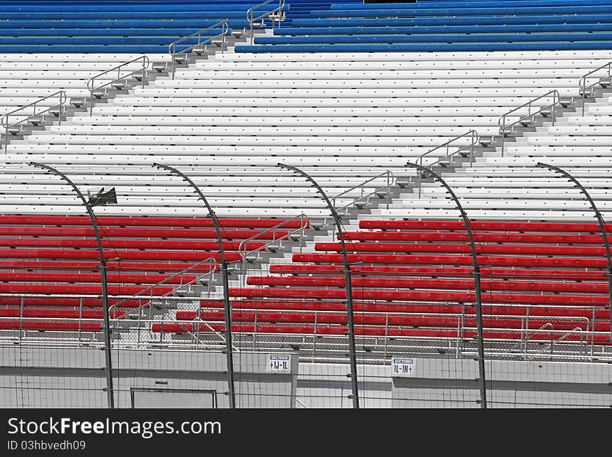 Empty race stadium in summer. Empty race stadium in summer