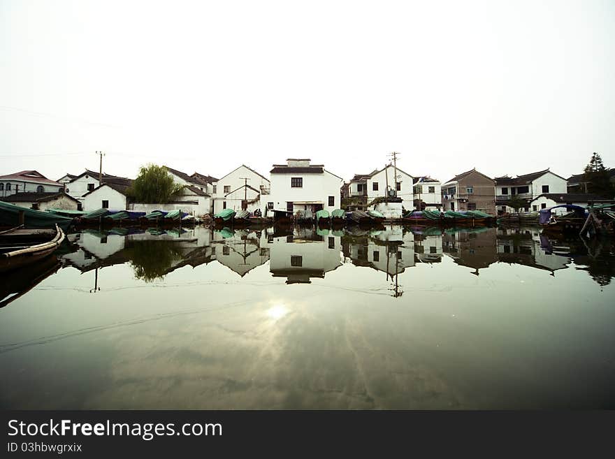 Traditional Chinese old street in wu yuan. Traditional Chinese old street in wu yuan.