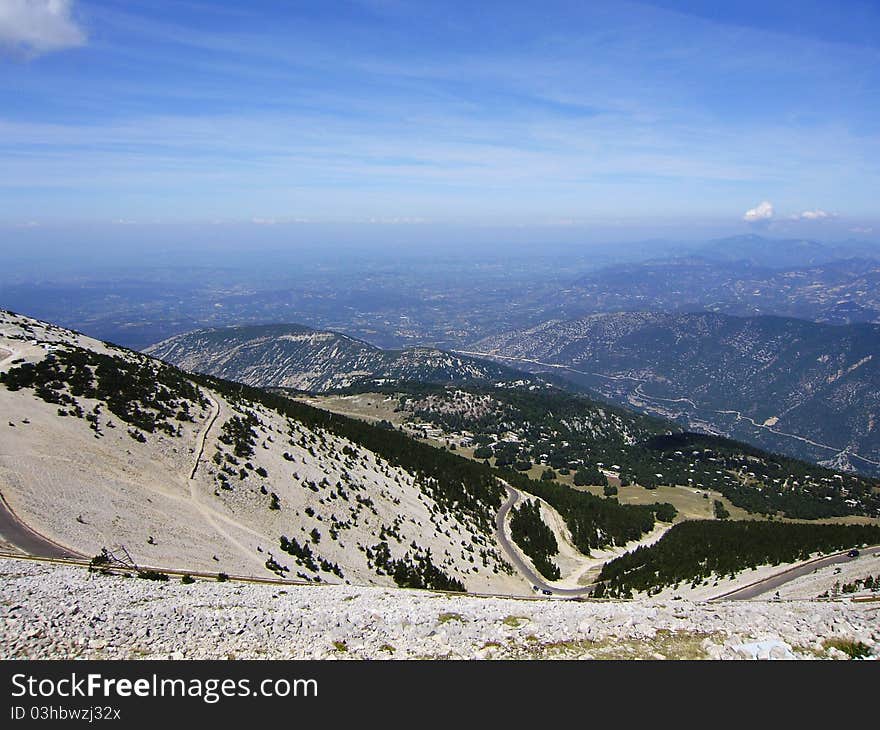 Mountain Mont Ventoux in Provence