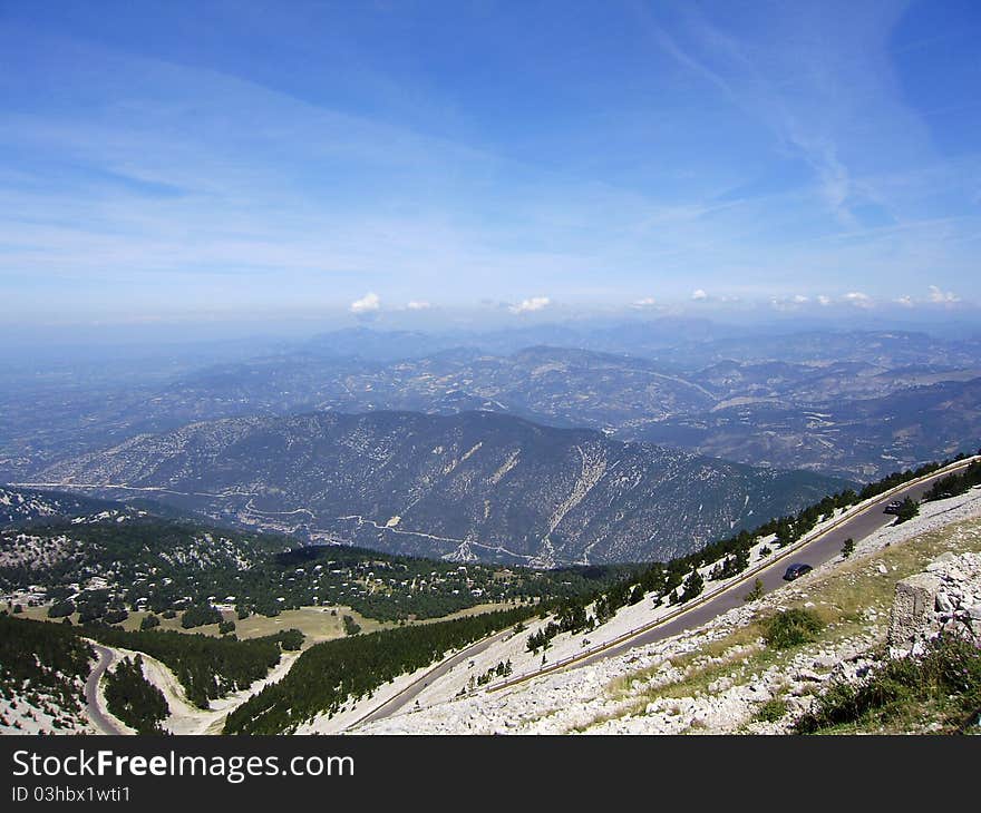 Mountain Mont Ventoux in Provence