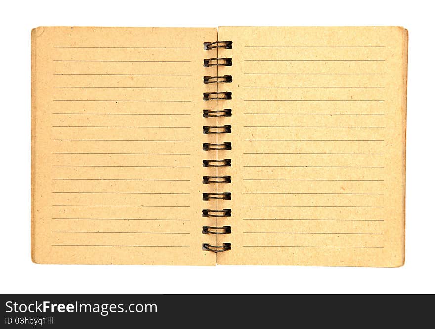 Brown Notebook With Line 2 Page