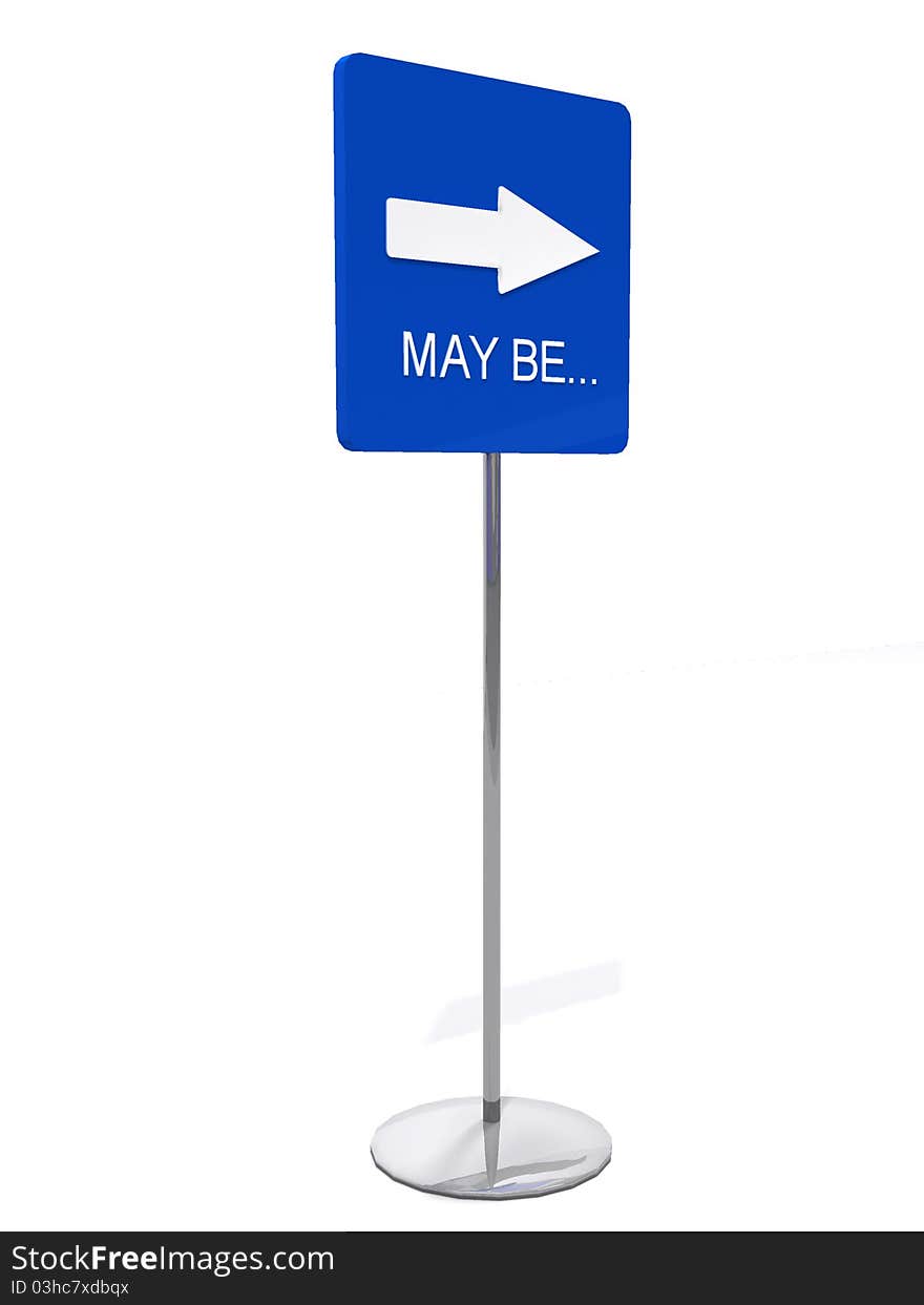 Road sign with select direction. Road sign with select direction