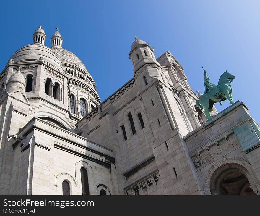 Facade of a historical church in Paris. Facade of a historical church in Paris