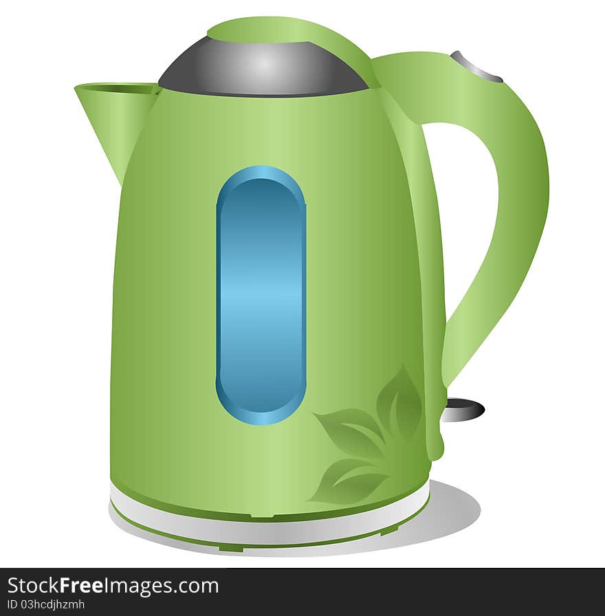 Modern green kettle