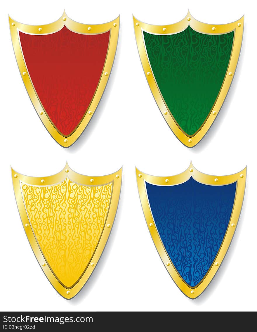 Set Of Four Shields