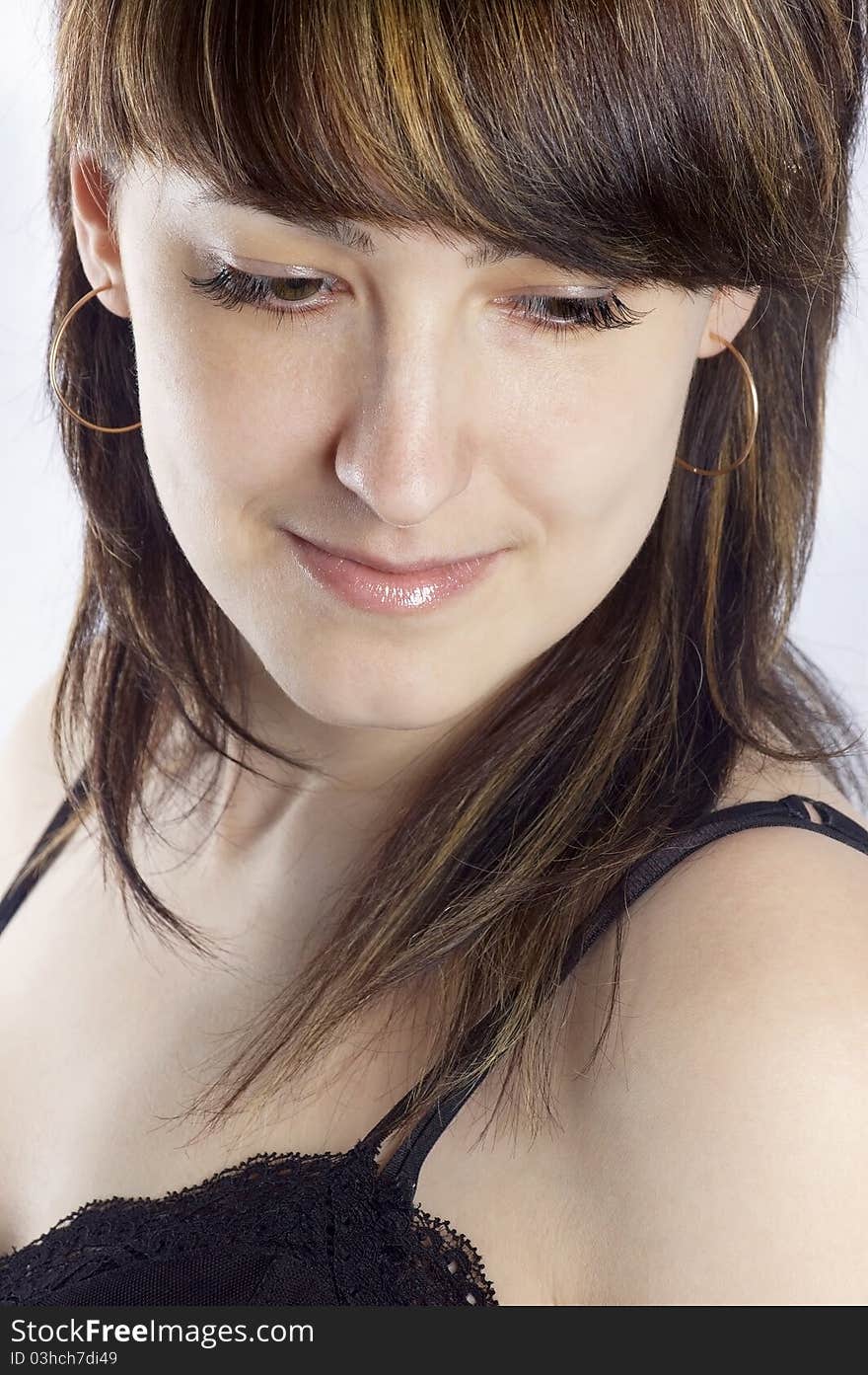 Young woman portrait, studio shoot