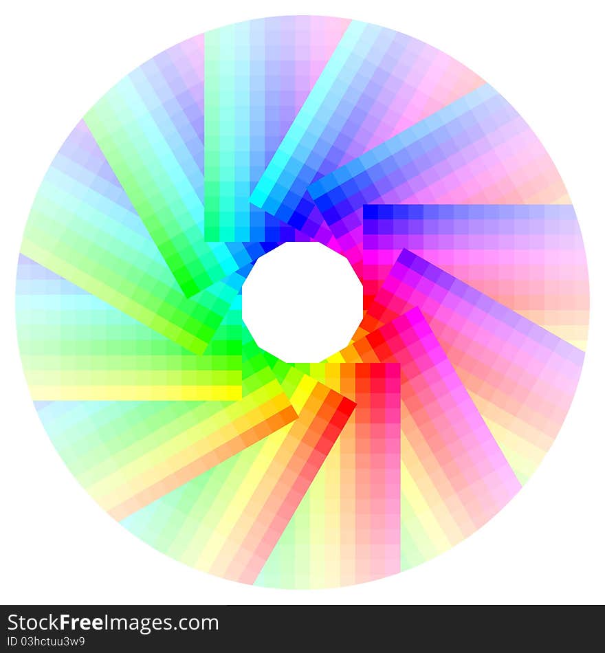 Round color palette as a  CD