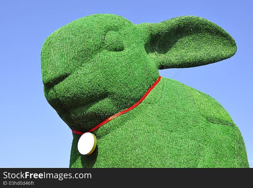 Giant green rabbit