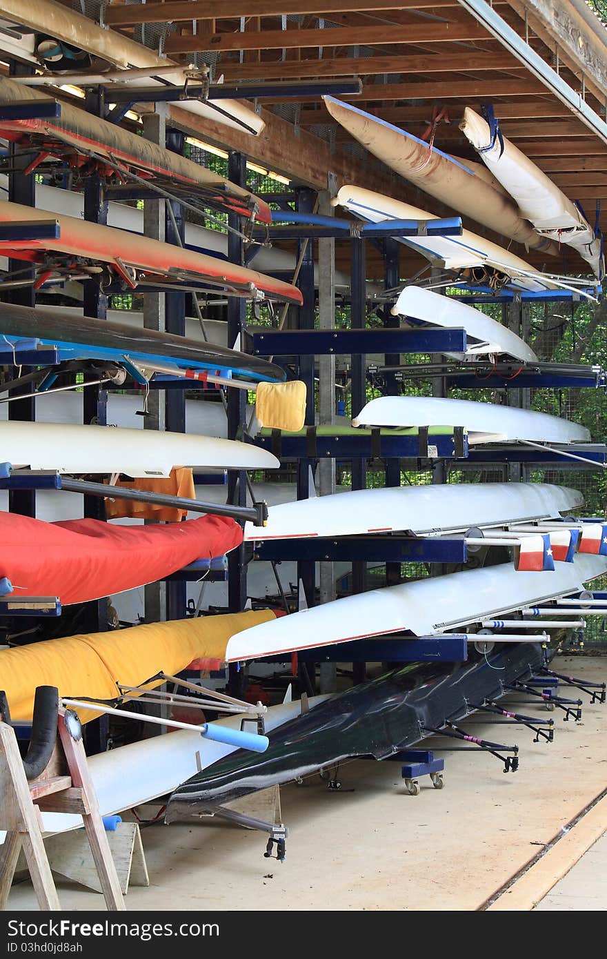 Kayaks In Stack