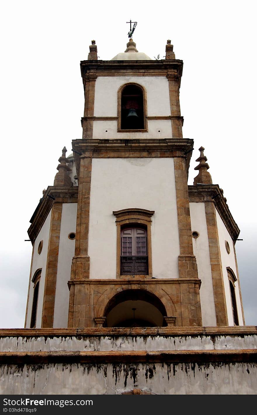 Colonial Portuguese stlye Catholic church in Rio de Janeiro. Colonial Portuguese stlye Catholic church in Rio de Janeiro