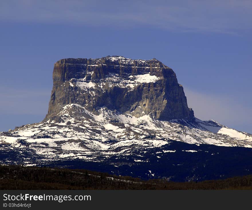 Chief Mountain Close Up, taken at Police Outpost Lake on the Canadian and US border.