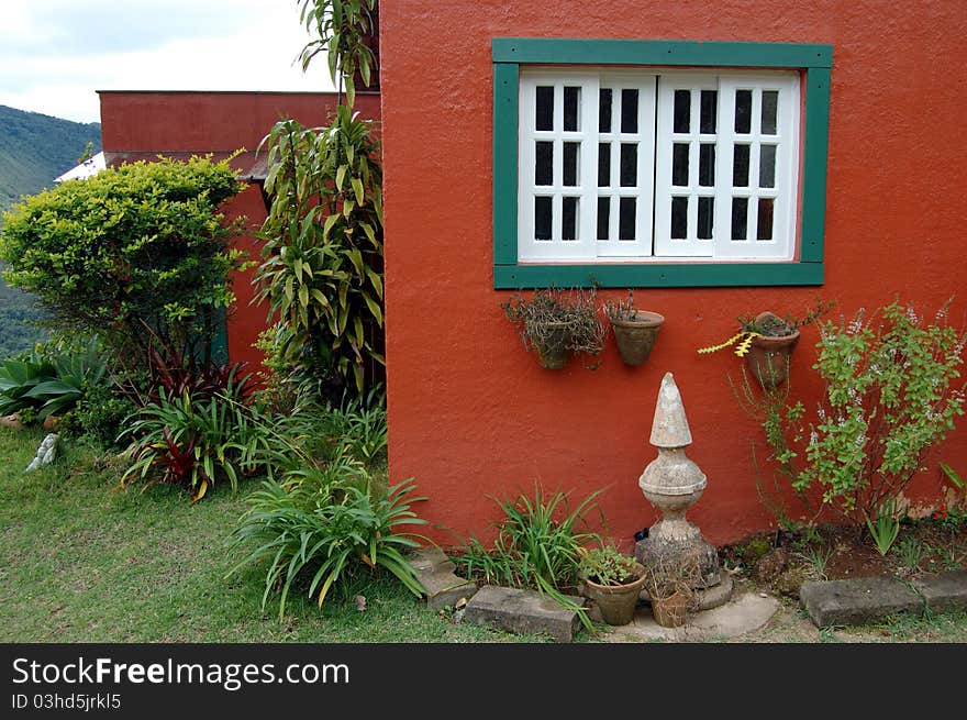 White window at red house and gardens. White window at red house and gardens