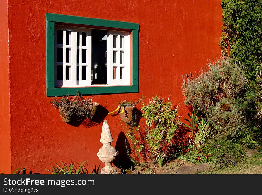 White window at red house and gardens. White window at red house and gardens