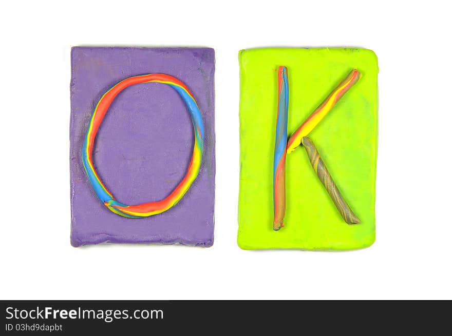 Clay Letters. Words OK