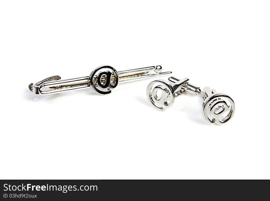 Tie clip and cufflinks formalwear accessory