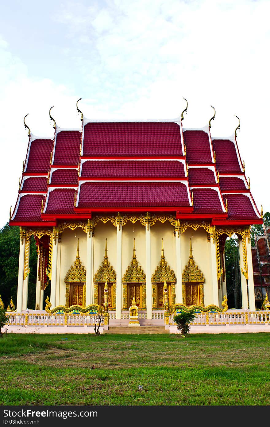 Buddhist churches both old and new. In a temple in Thailand. Buddhist churches both old and new. In a temple in Thailand.