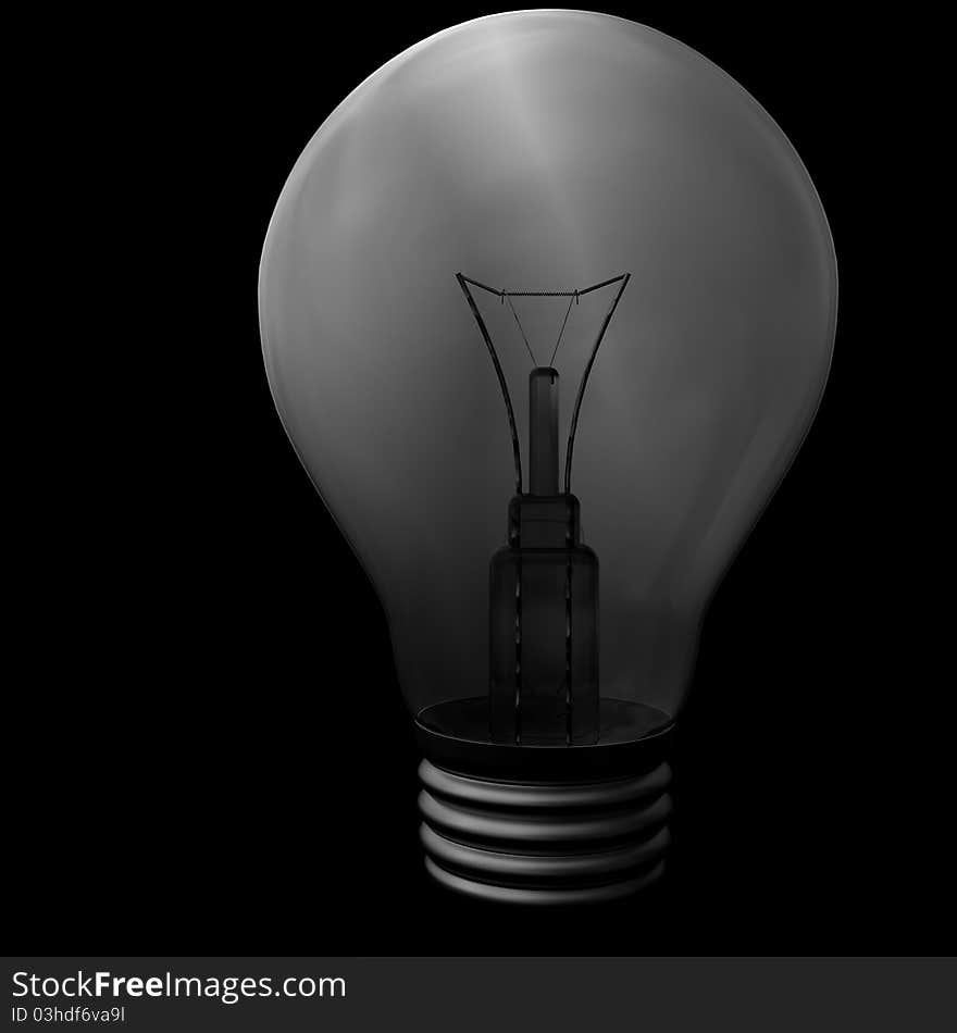 Elctric white bulb on black background. Elctric white bulb on black background