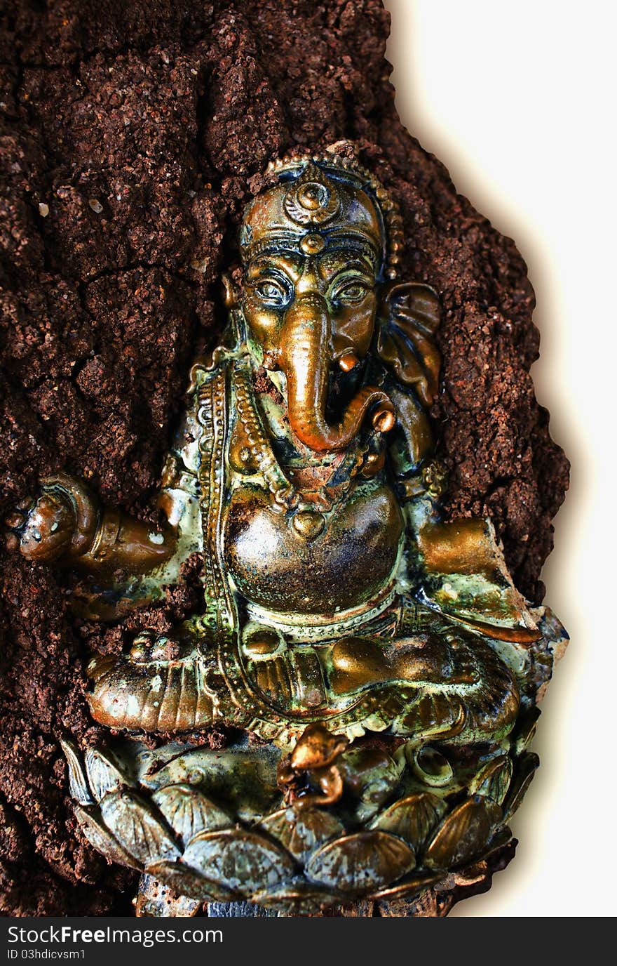 Lord Ganesh is a small sink waste buried soil