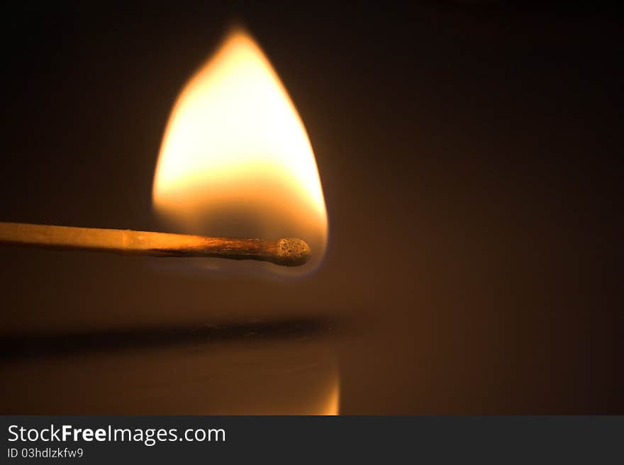 burning matches over a reflecting underground. burning matches over a reflecting underground