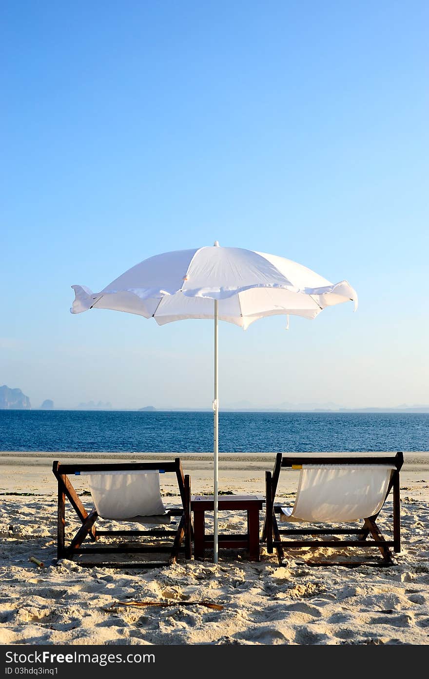 Umbrella and Beach chair