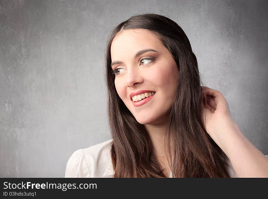 Portrait of a beautiful smiling woman. Portrait of a beautiful smiling woman