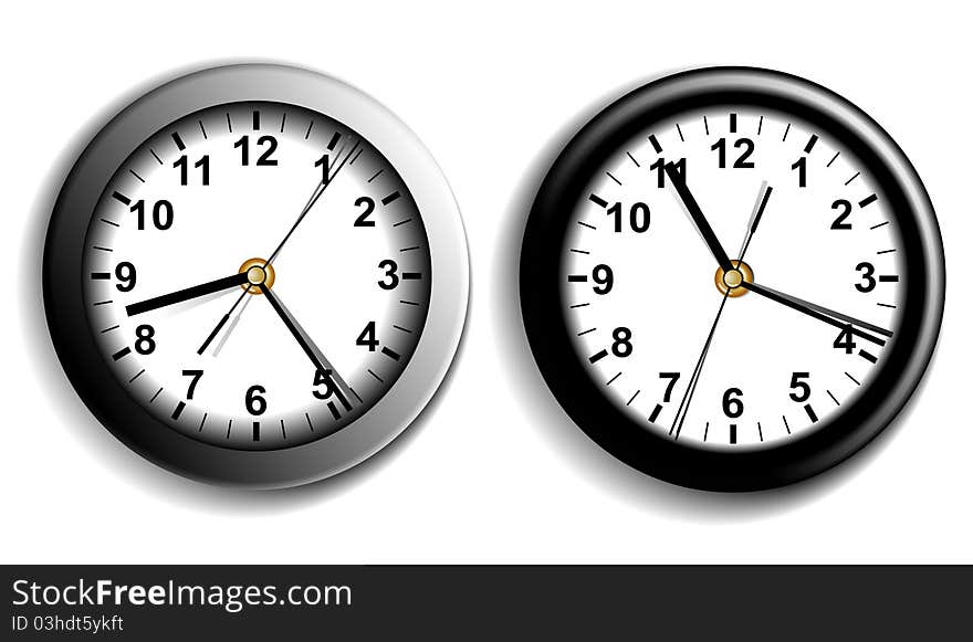 Two wall clock