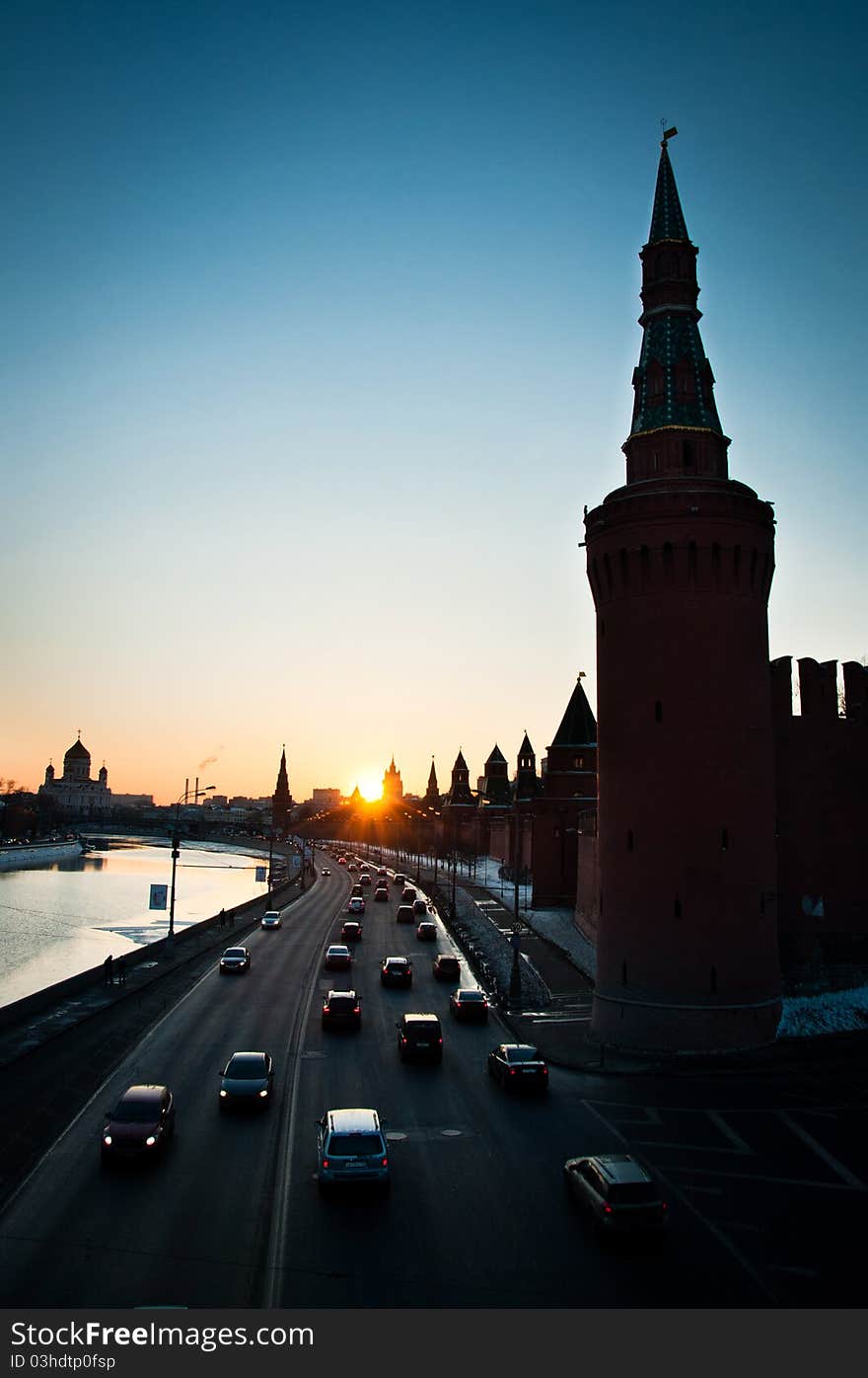 Sunset in Moscow City