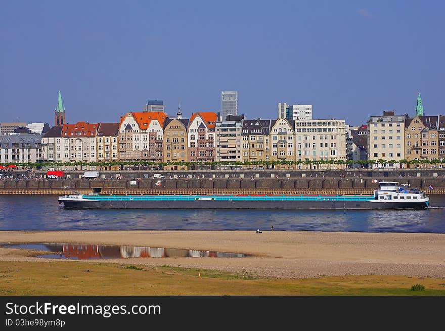 Building facades in the old town of Düsseldorf in Germany