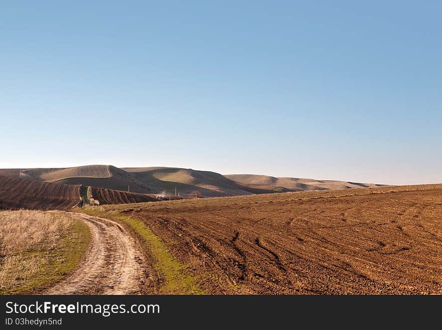 Landscape of the mountain road