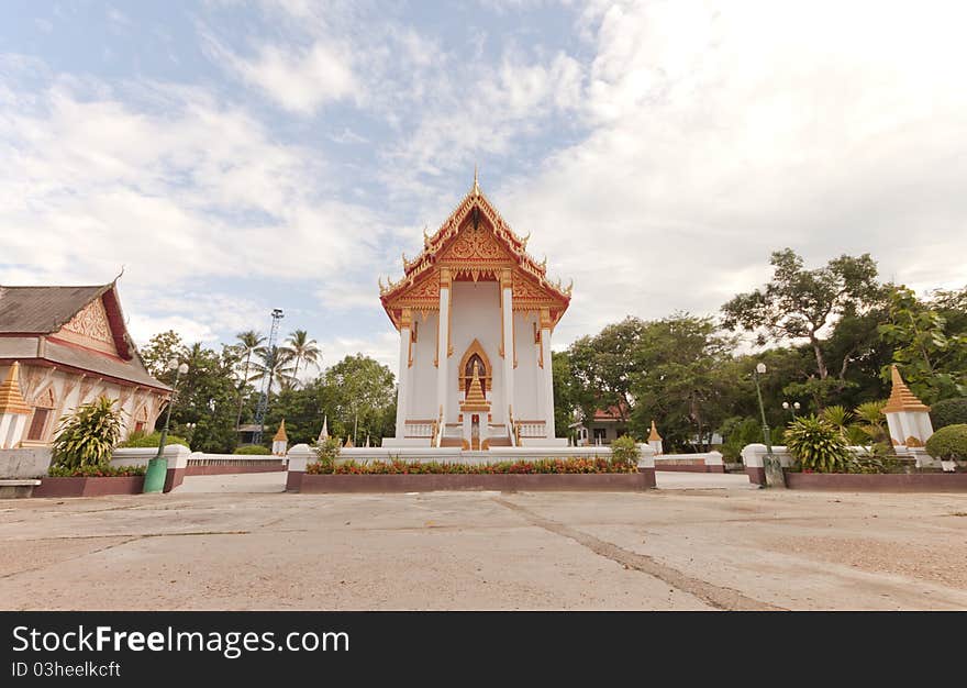 Old Thai Temple in Phibunmangsahan  ,Ubonratchatani, Thailand.