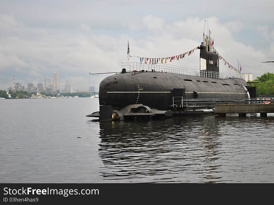 Old military submarine