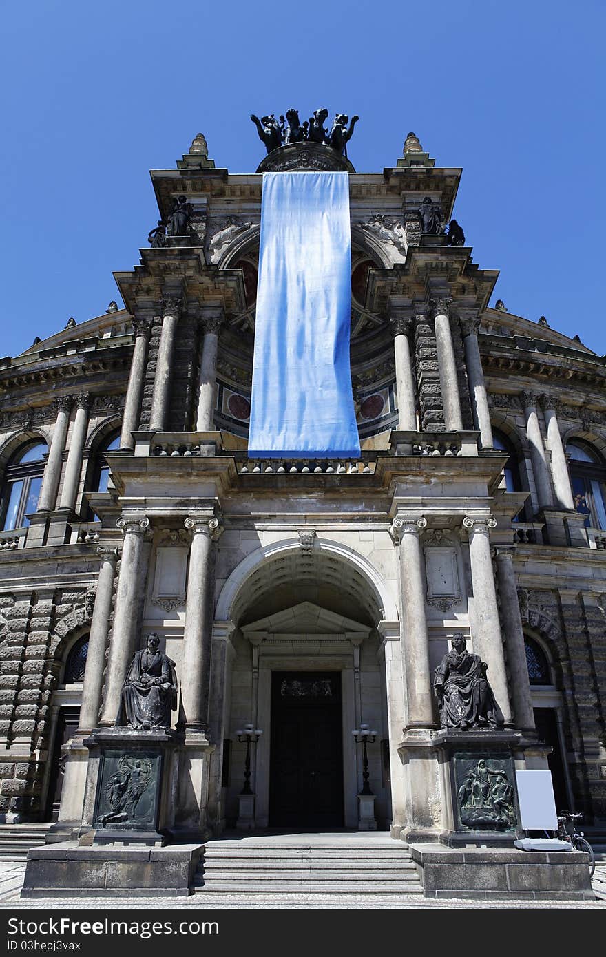 Colorful photo of the famous Semperoper of Dresden. Colorful photo of the famous Semperoper of Dresden.