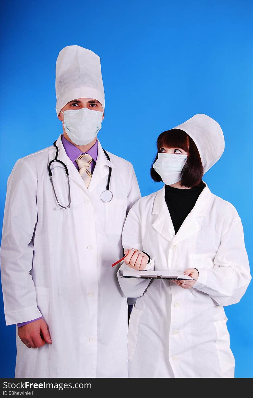 Male And Female Doctor.