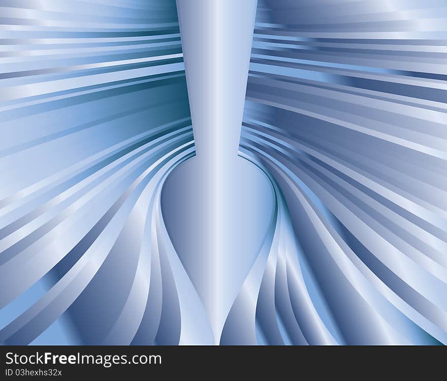 Abstract blue flowing lines