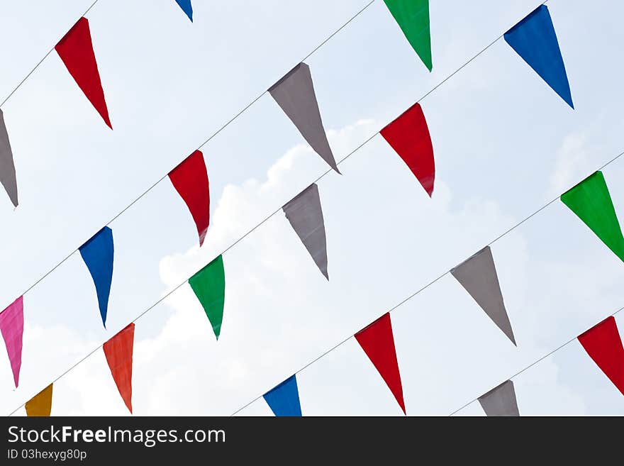 Line Flag On The Sky