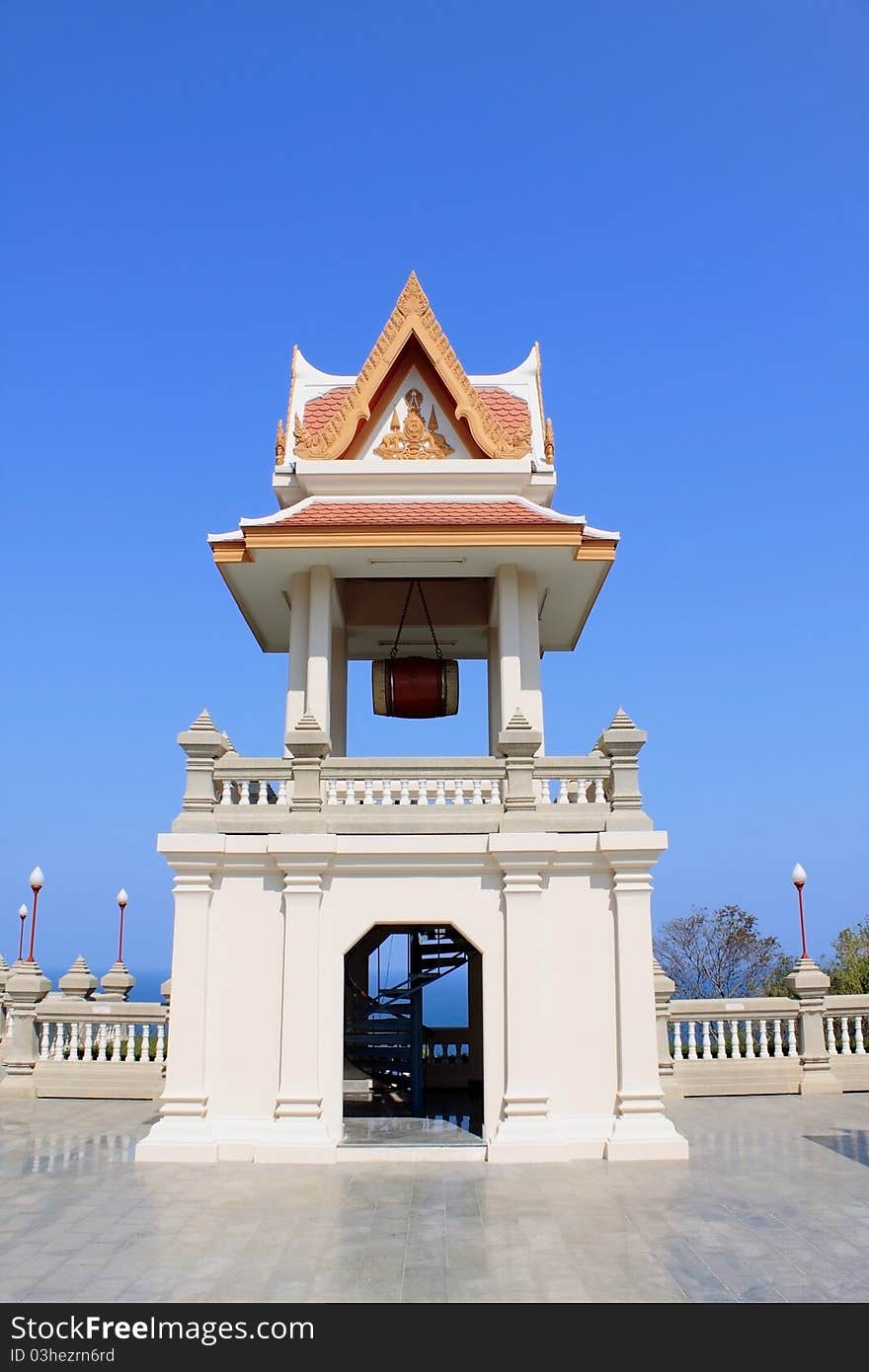 Thai temple bell tower