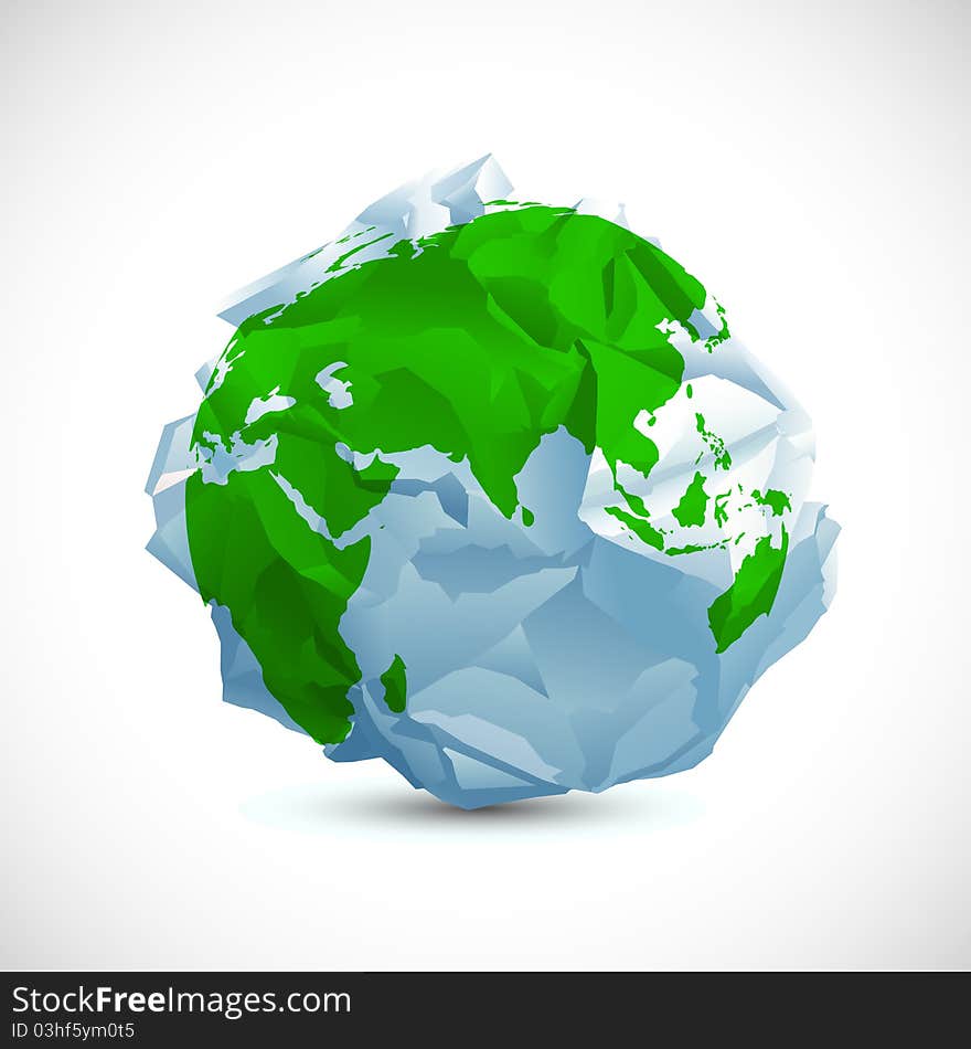 Illustration of crumbled earth on abstract background