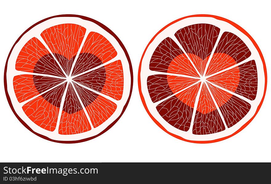 Hearts Inside Citrus Slice.