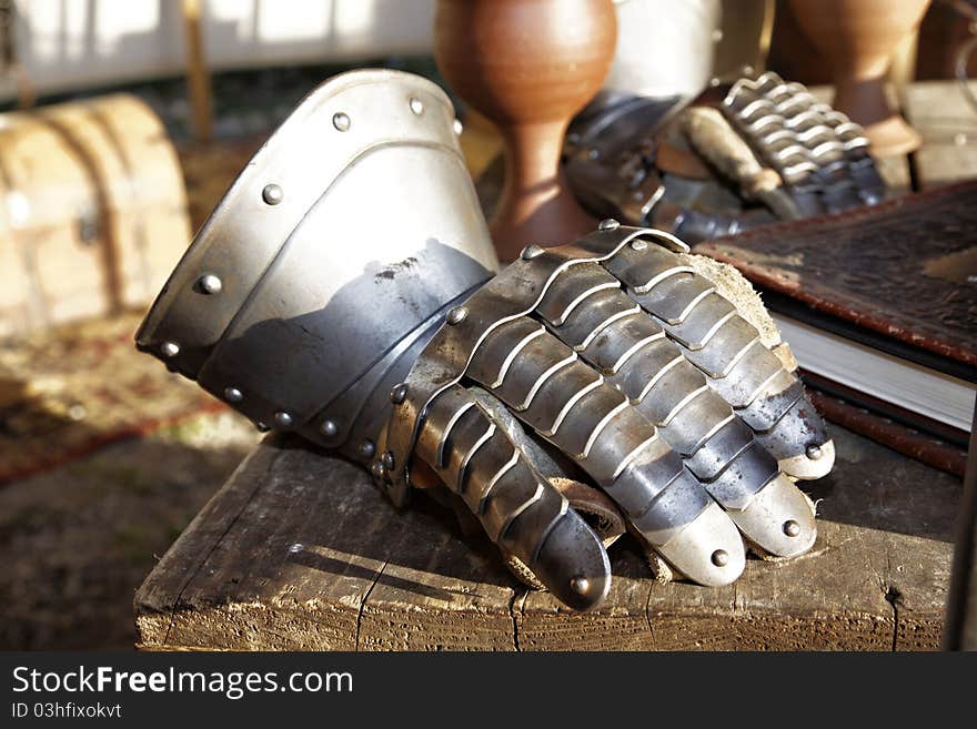 Medieval glove of a knight