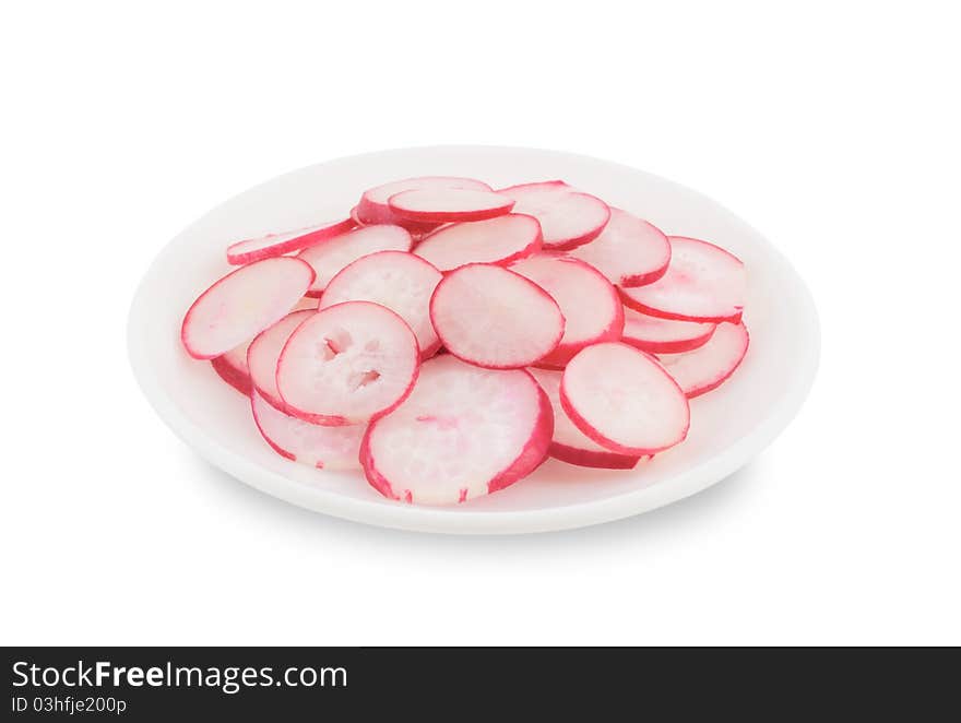 Sliced Radishes.