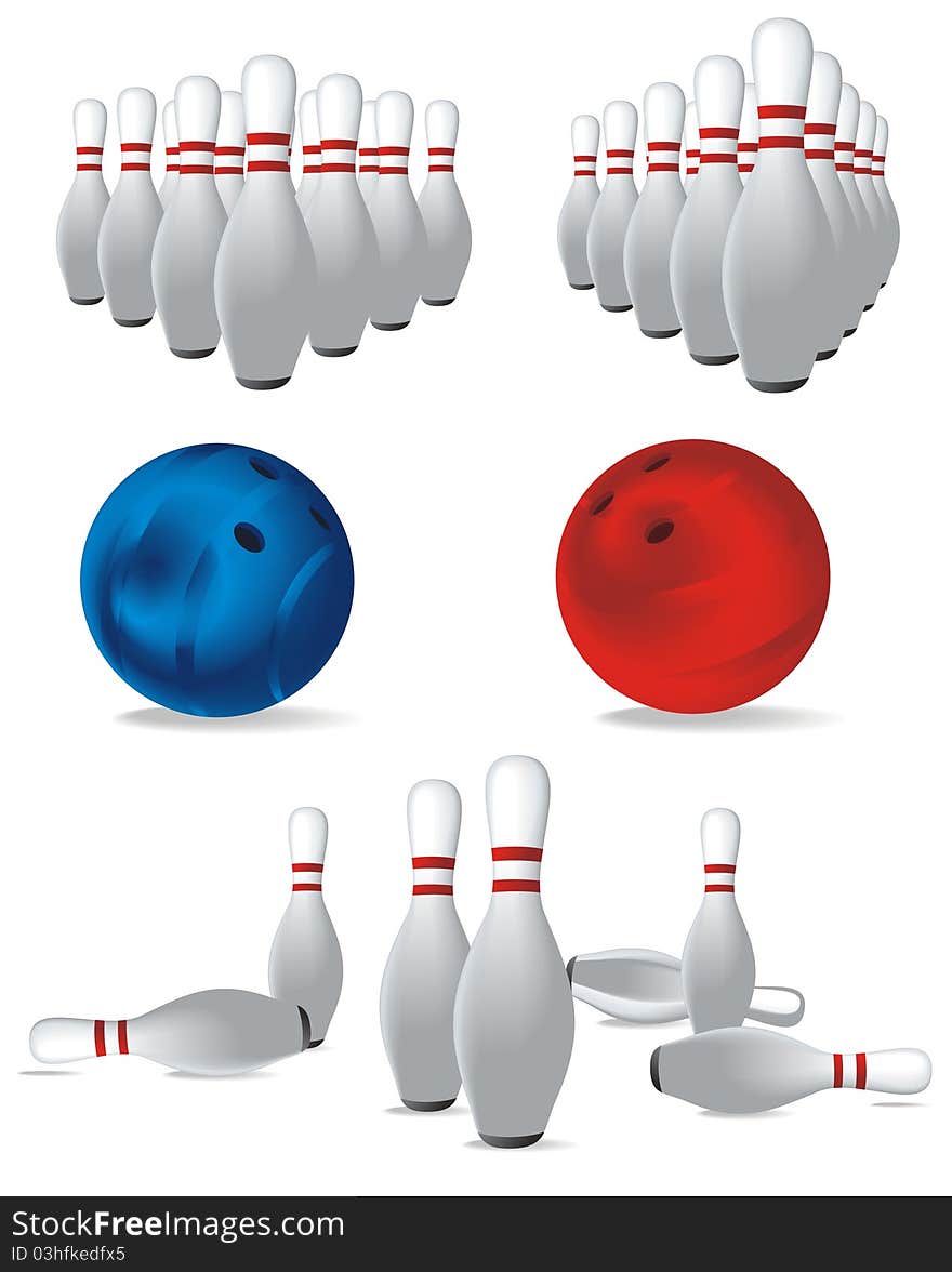 Set of bowling