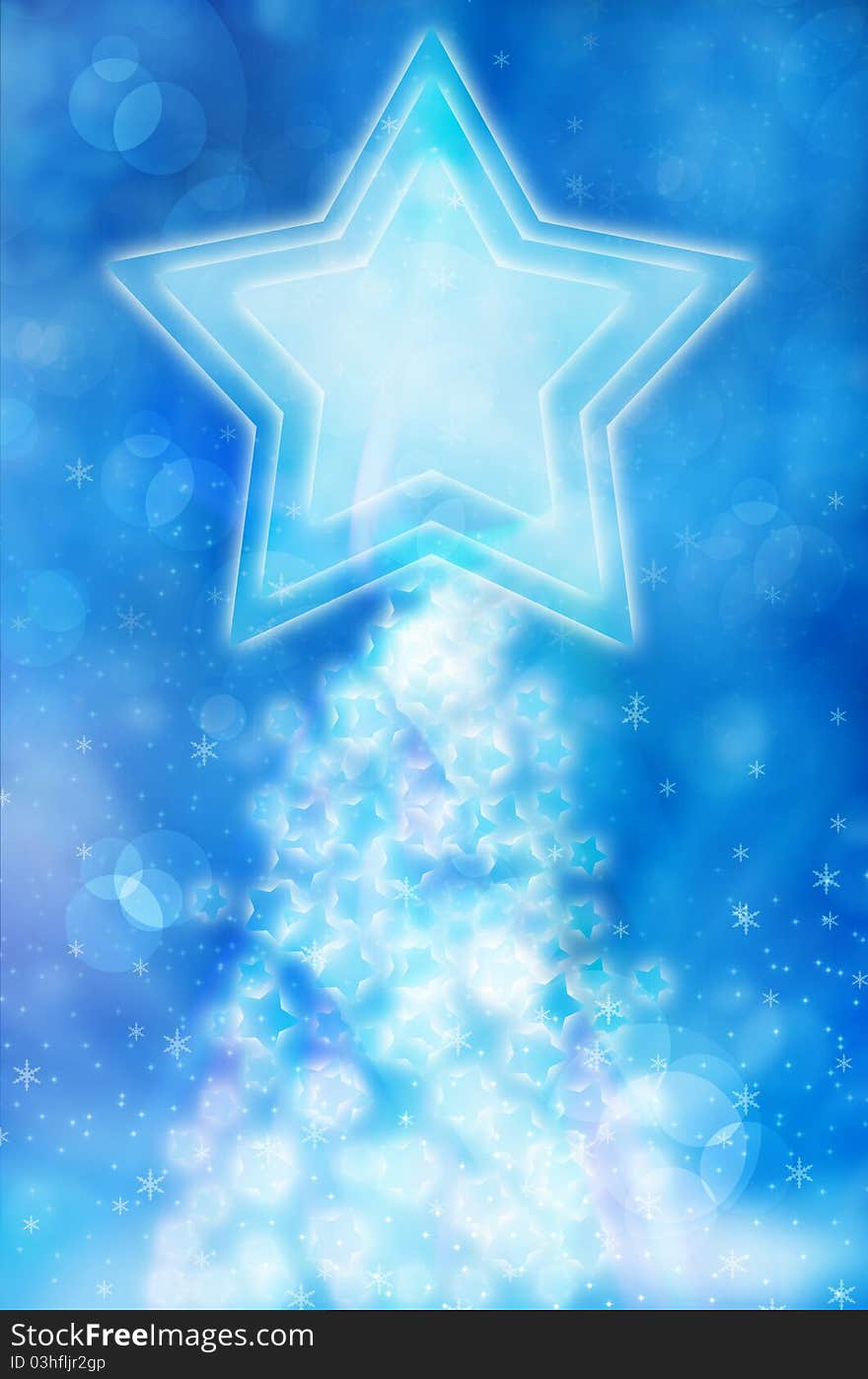 Big Blue Stars Background