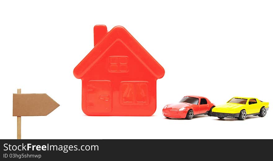 A house and car toy